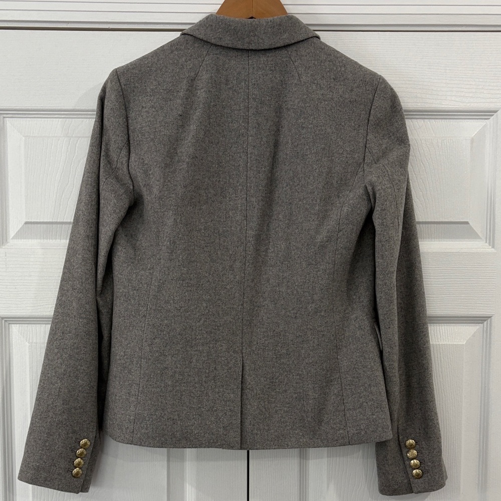 J. Crew Women's Charcoal Blazer with Gold Buttons - Picture 5 of 5